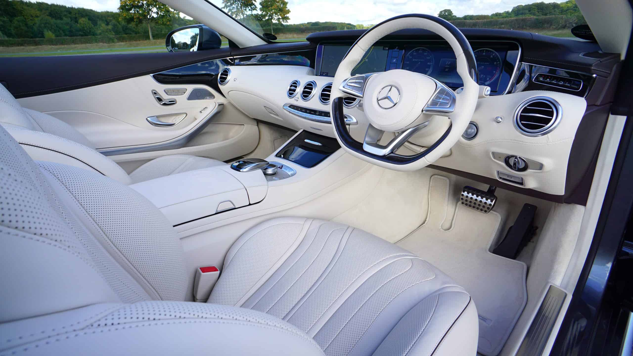 Luxury Interior Of A Limousine Mercedes